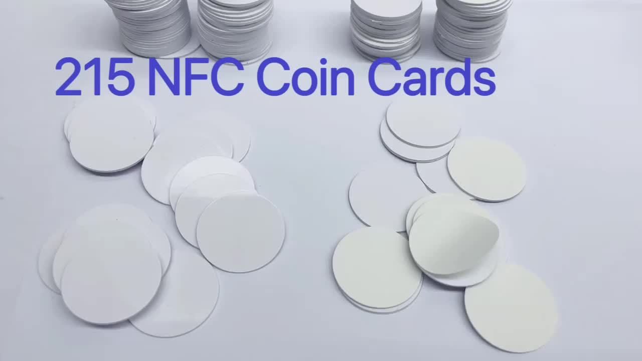 50 etiquetas NFC NTAG215 NFC etiquetas adhesivas redondas de 0.984 in (1  pulgada) tarjetas NFC con respaldo adhesivo compatibles con teléfonos  Android