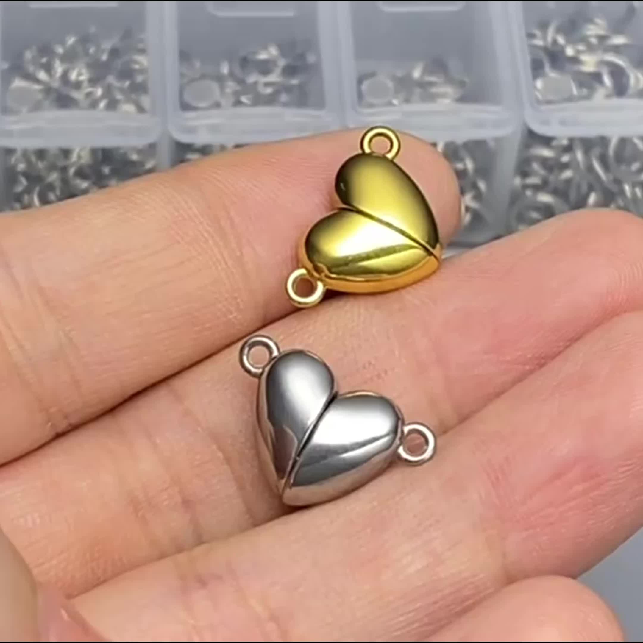 Silver Heart Charms Stainless Steel Heart Shaped Love - Temu