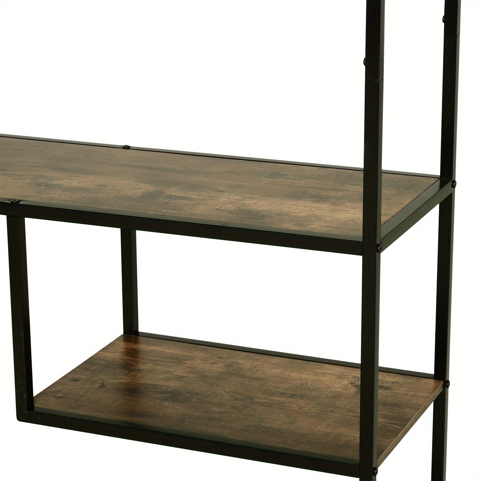 6-Tier Industrial Tall Bookcase with Steel Frame for Home Office
