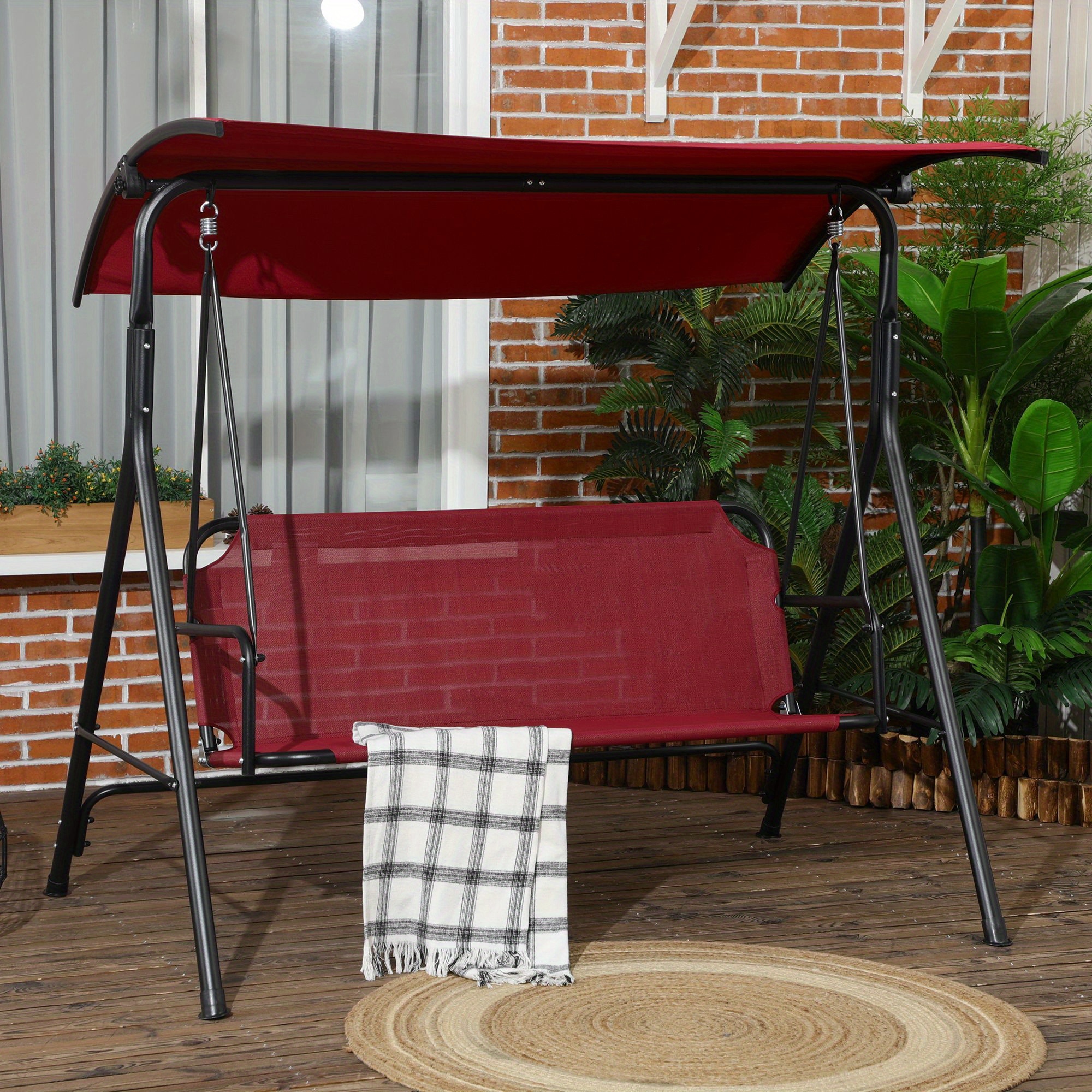 

Outsunny 3-person Stand, For And - , , Red