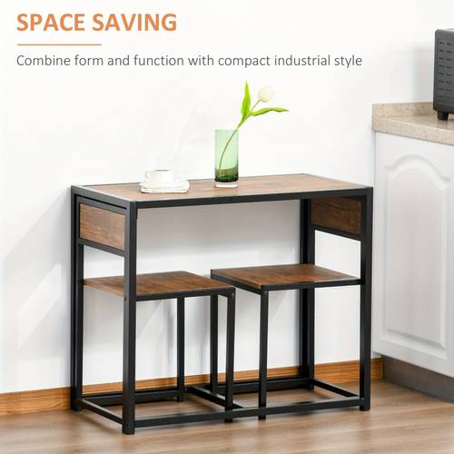 dining table set for 2 kitchen table and chairs for small space industrial dining set for dining room rustic brown