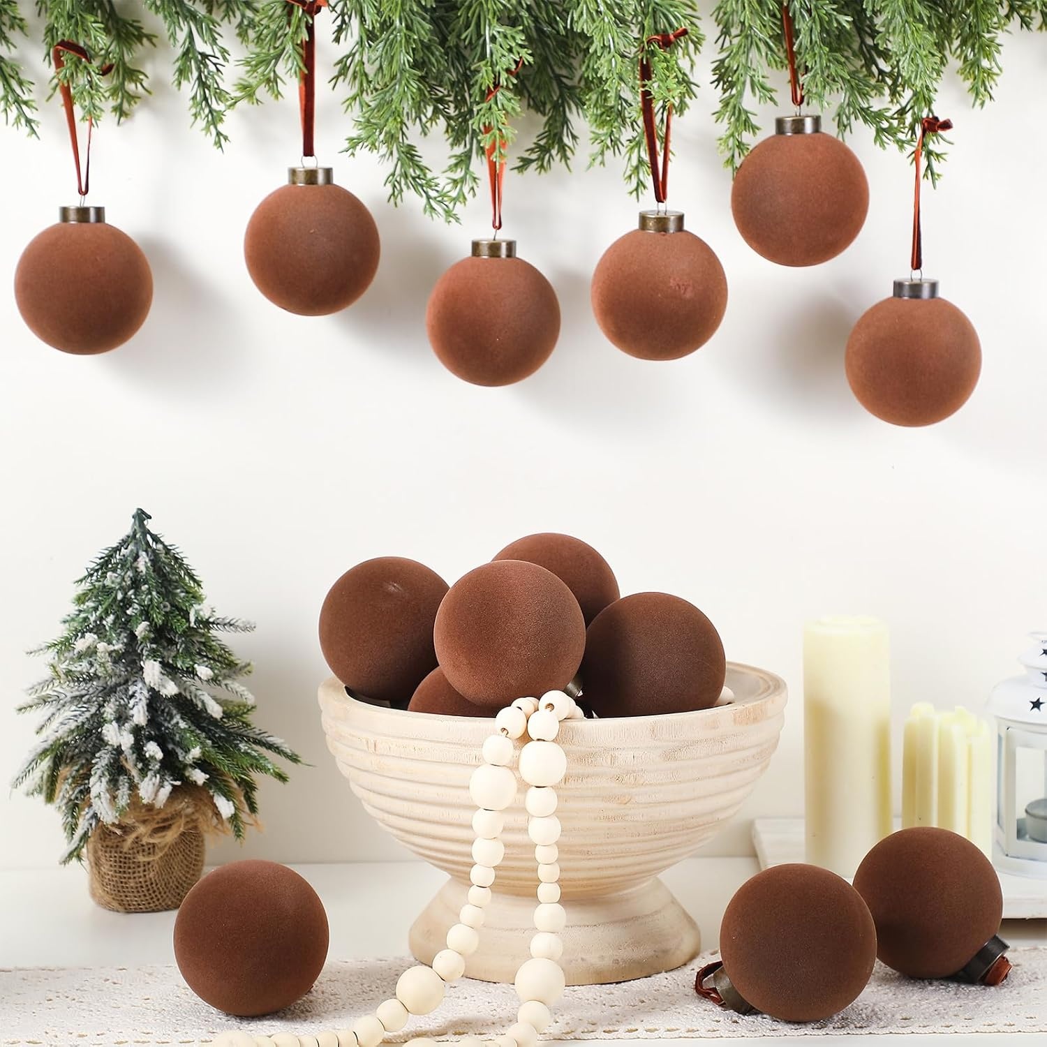 Décoration d sapin à suspndr boul d noël n bois au millur prix