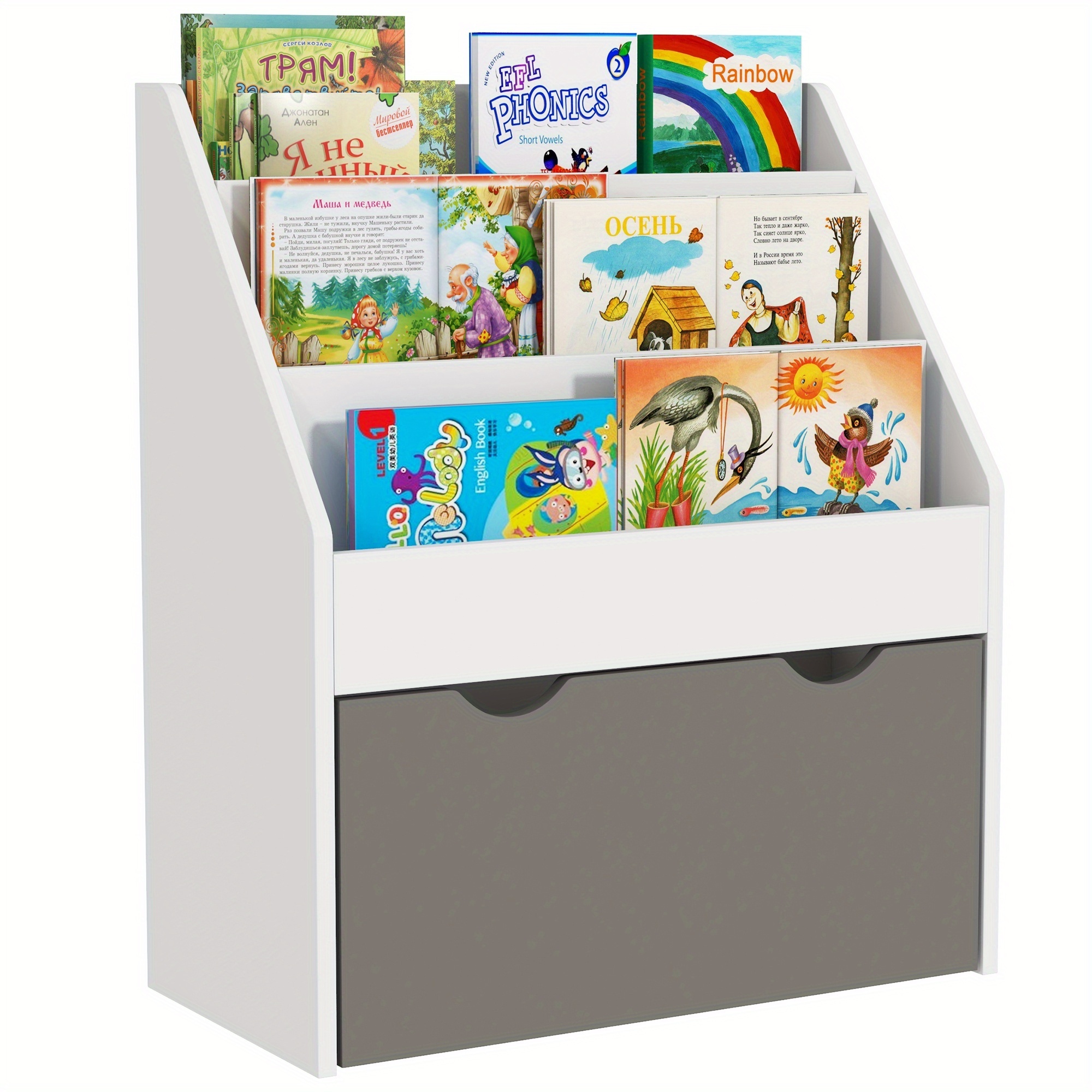 kids bookshelf bookcase toy storage organizer 3 tier - Temu Canada