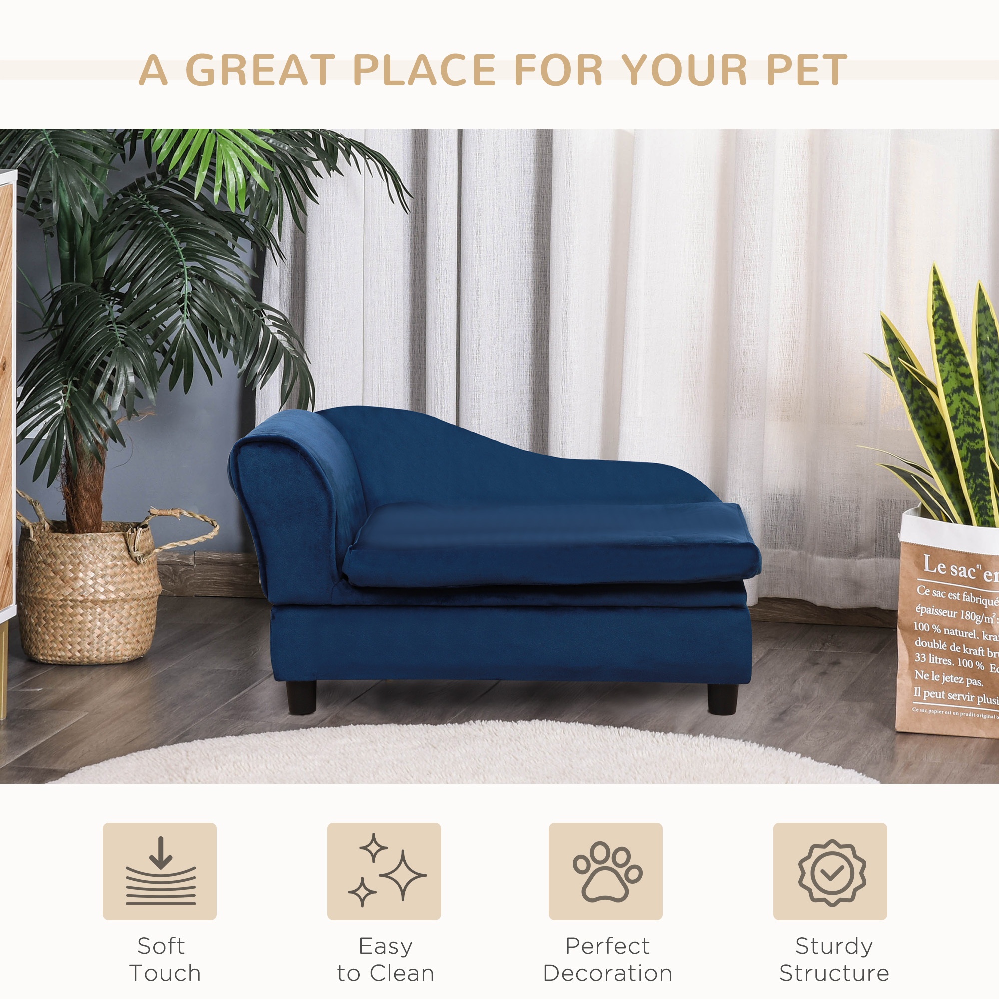 Durable Wooden Dog Bed
