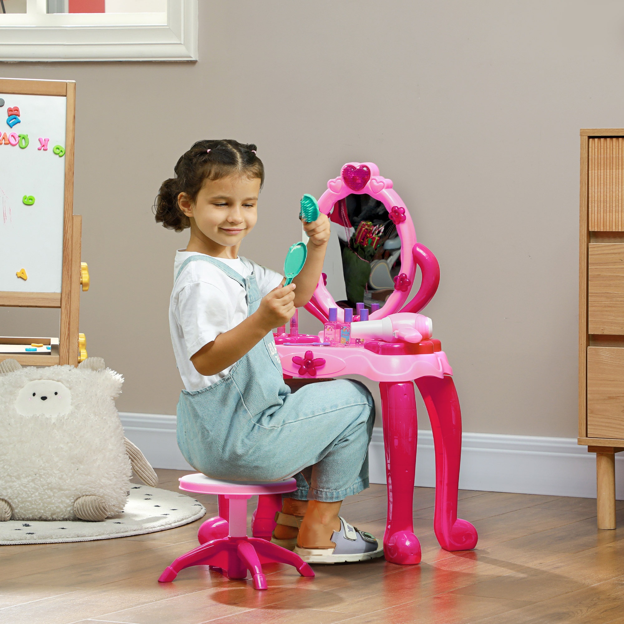 Girls Vanity Play Vanity Table With Stool Set Girls Vanity Kids