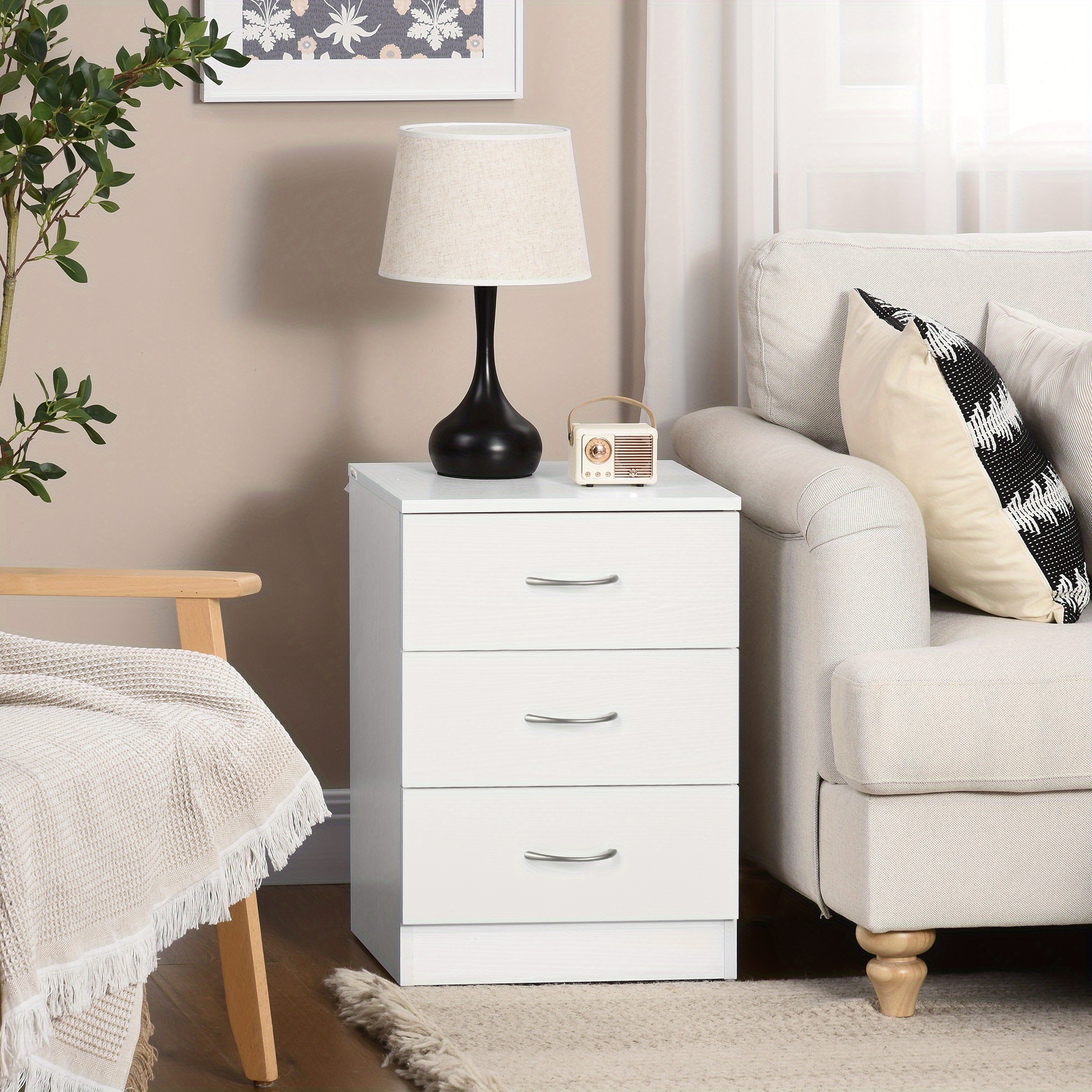 bedside drawers modern wood nightstand side - Temu Canada