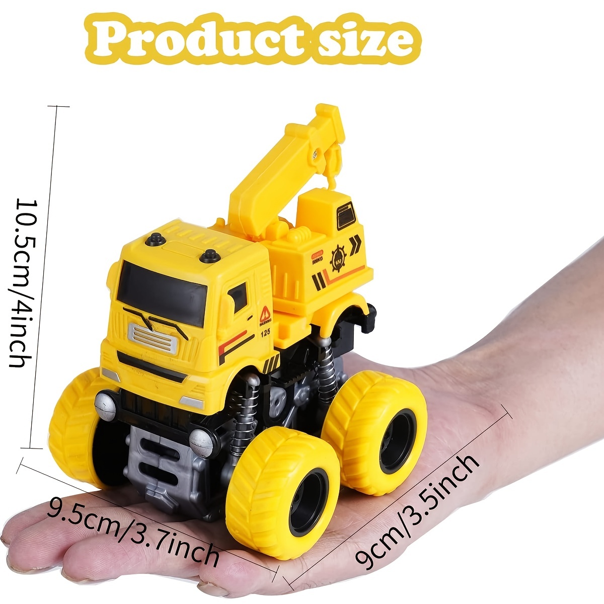Juguetes de camión de construcción para niños de 1, 2, 3 y 4 años de edad