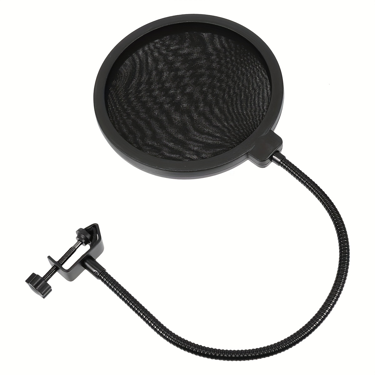 EJT Upgraded Microphone Pop Filter Mask Shield for Blue Yeti and Other Mic,  6 Inch Dual Layered Pop Wind Screen with Enhanced Flexible 360° Gooseneck