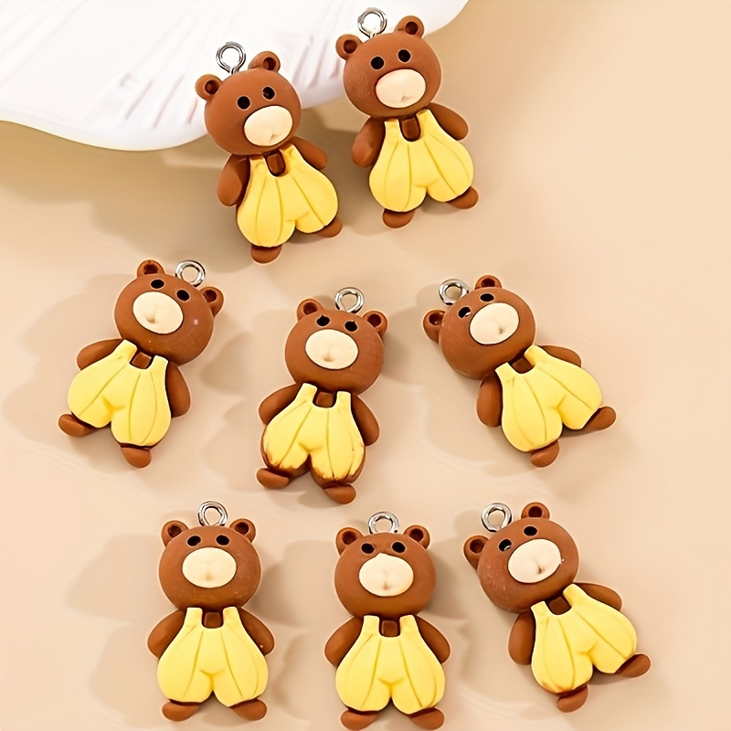 Cartoon Bear Resin Charms For Diy Jewelry Making Earring - Temu