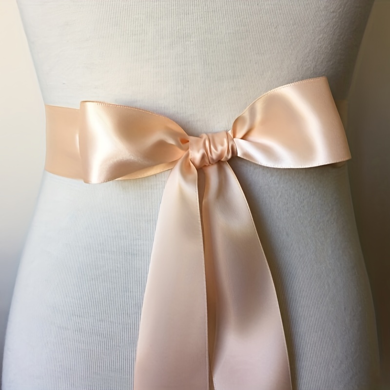 X 100 Yards Satin Ribbon Thin Solid Fabric Ribbons Roll For - Temu