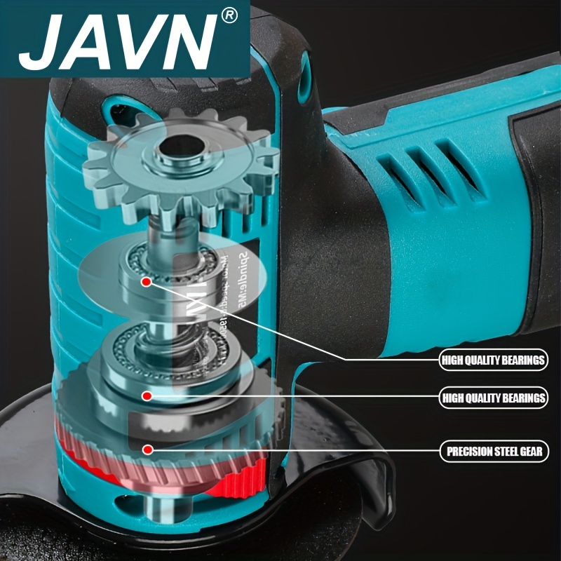 1 set javn 12v angle grinder 19500rpm electric polishing grinding machine mini cordless lithium battery power tool kit