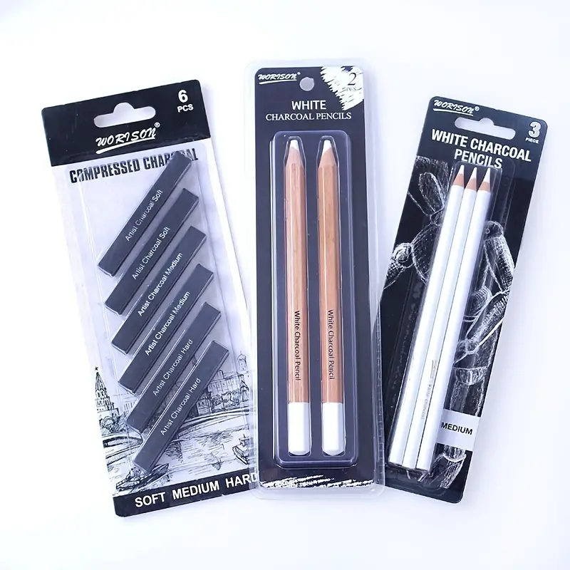 Sketch White Charcoal Pen Charcoal Drawing Pencil Special - Temu