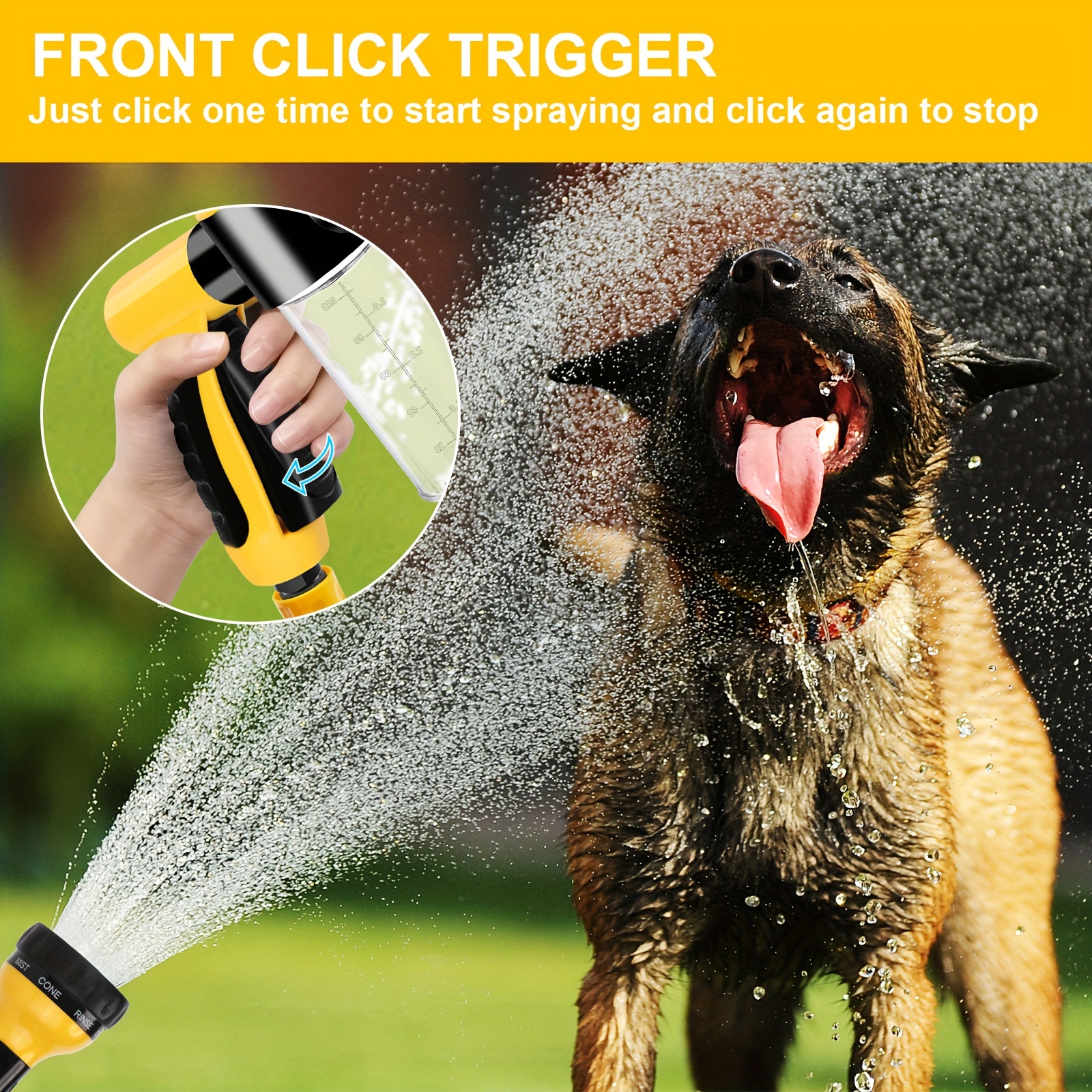 Pet Shower Pressure Washer Nozzles With Soap Dispenser - Temu