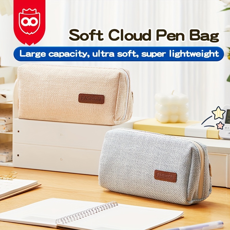 Soft Pencil Case Large Capacity Pen Bag Pencil Pouch Pen Pouch Zipper Pouch  Makeup Bag College School Office 