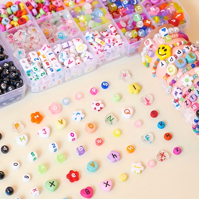 100pcs Alphabet Acrylic Beads for DIY Jewelry Making