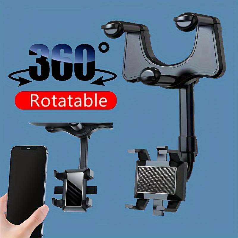 Universal Auto Car Rearview Mirror Extension Bracket Rearview Mirror Mobile  Phone Holder Multi Function Bracket Seat Phone Holder 360 Rotating Durable  360 Degree Rotatable Seat Car Smartphone Holder Adjustable Holder Phone  Stand