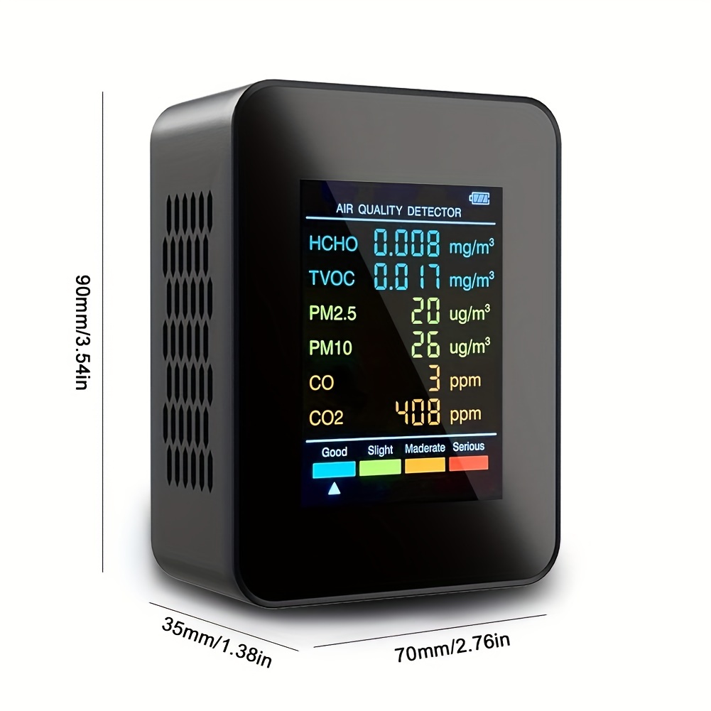 1 Air Quality Detector Carbon Dioxide Detector Pm2.5 Pm10 - Temu