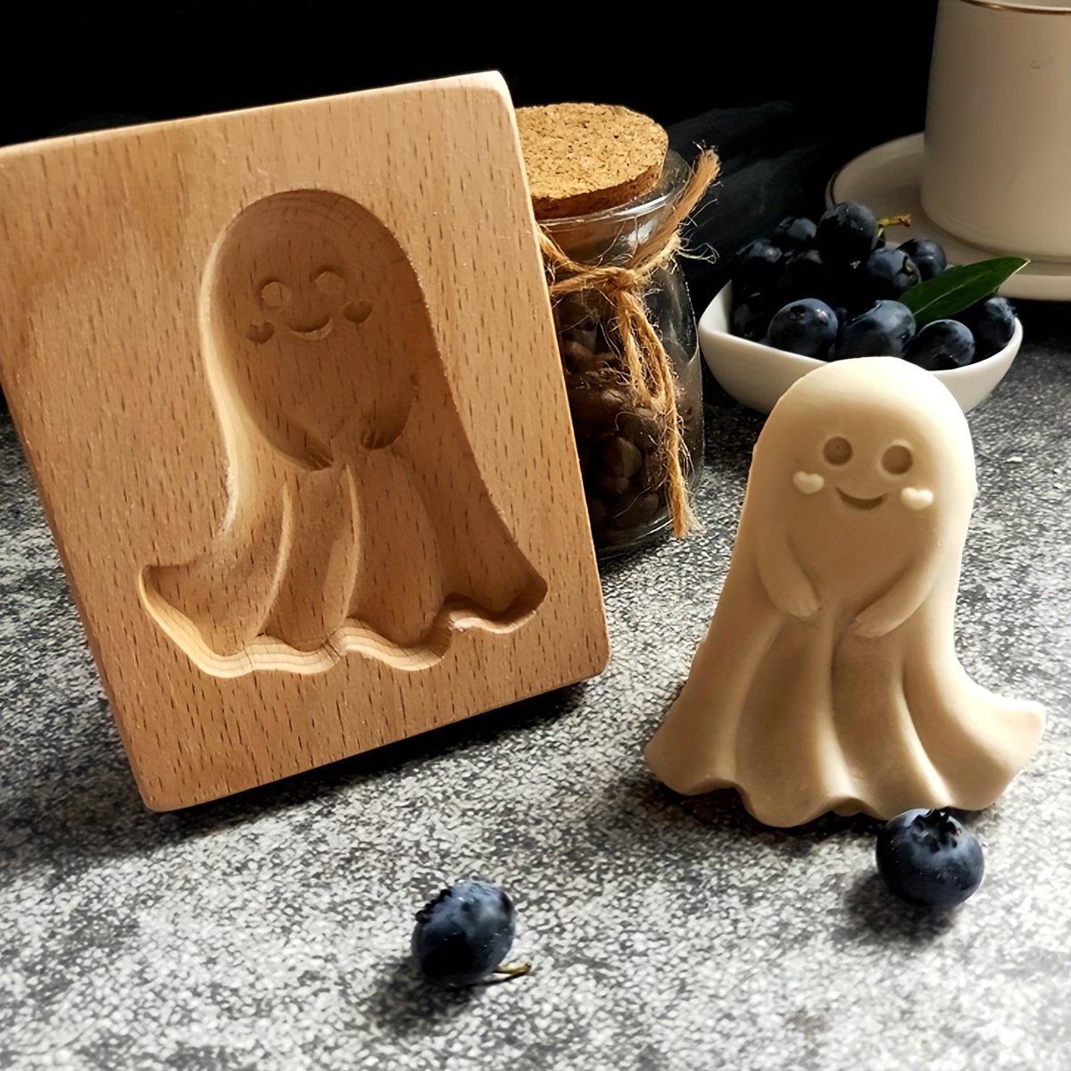 1pc Moule À Biscuits Halloween Motif Fantôme 3D En Bois - Temu Canada