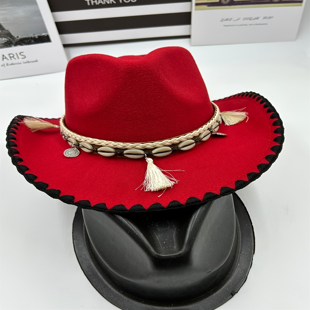 Hat band, Cowboy hat Accessories, Adjustable Fedora Hatband, Unisex Western  Hat Jewelry, Cowgirl Hat band, Hatband for women (Dark Orange, Black