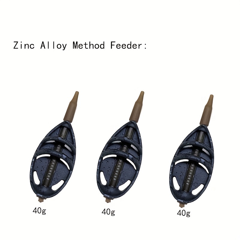 Carp Fishing Method Feeder Set Zinc Alloy Bait Cage Weighted - Temu