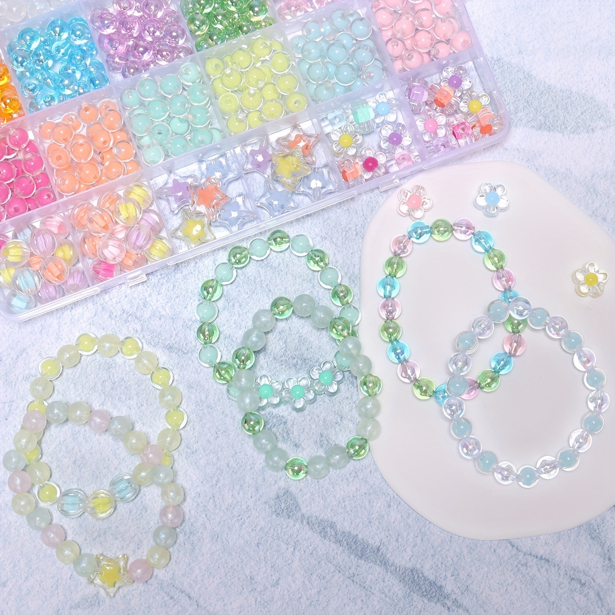 Coloured crystal bead bracelet Diy kit para hacer pulseras Toys