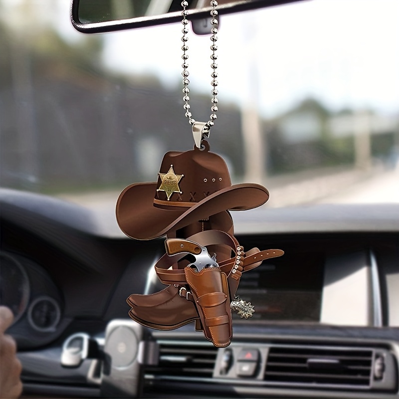 Cowboy Hat Car Charm / Car Charms / Rearview Mirror Decor 