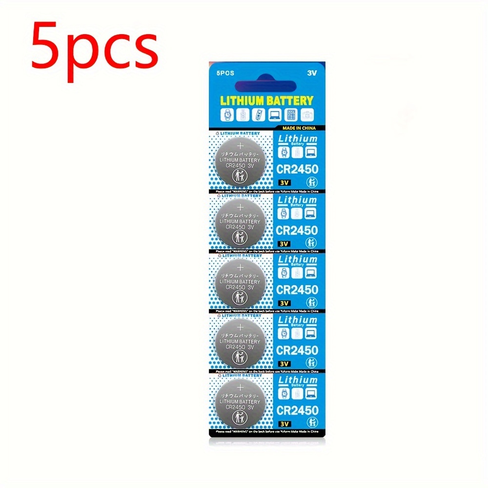 Cr2450 Button Battery Remote Control Cup Candle Light 3v - Temu