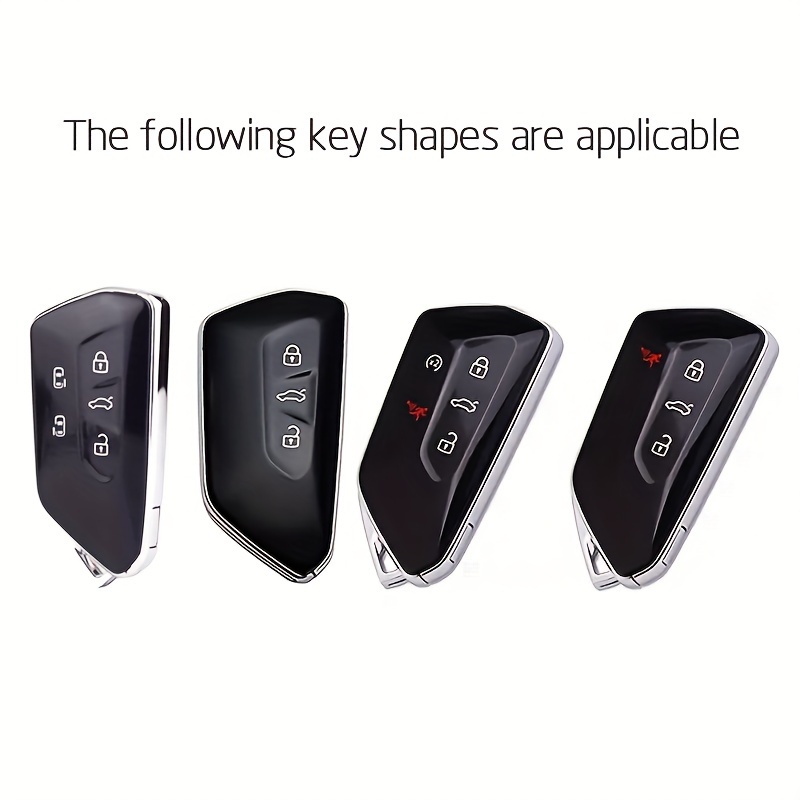 Cover In Silicone Per Chiave Auto VW Golf 8 - Custodia Protettiva Nera/argento, Antigraffio - Foto 7