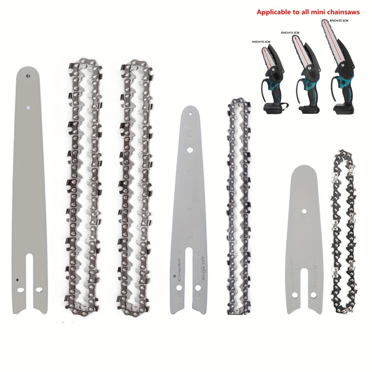 6 Inch Chainsaw Chain /Guide Bar Replacement For Mini Electric