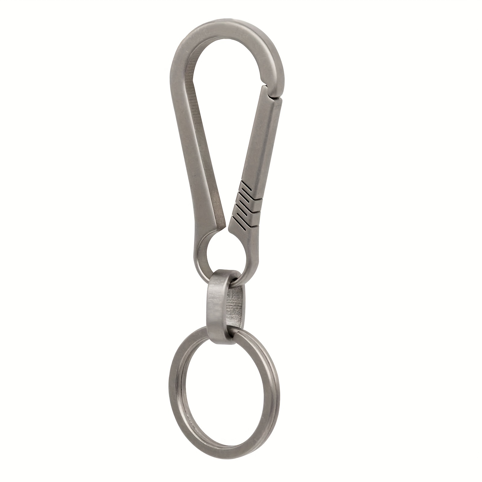 Titanium Carabiner Snap Spring Hook Clip, EDC Keychain Key Ring