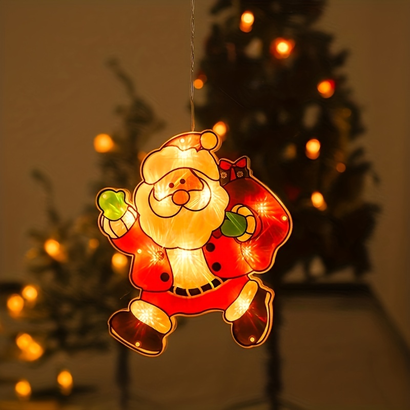 Herefun Lumières de ventouse de Noël, Décoration Fenêtre Lumineux, Guirlande  Lumineuse Fenêtre Noël, LED de Noël à Suspendre avec Ventouse, Guirlande LED  pour La Décoration de Noël : : Luminaires et Éclairage