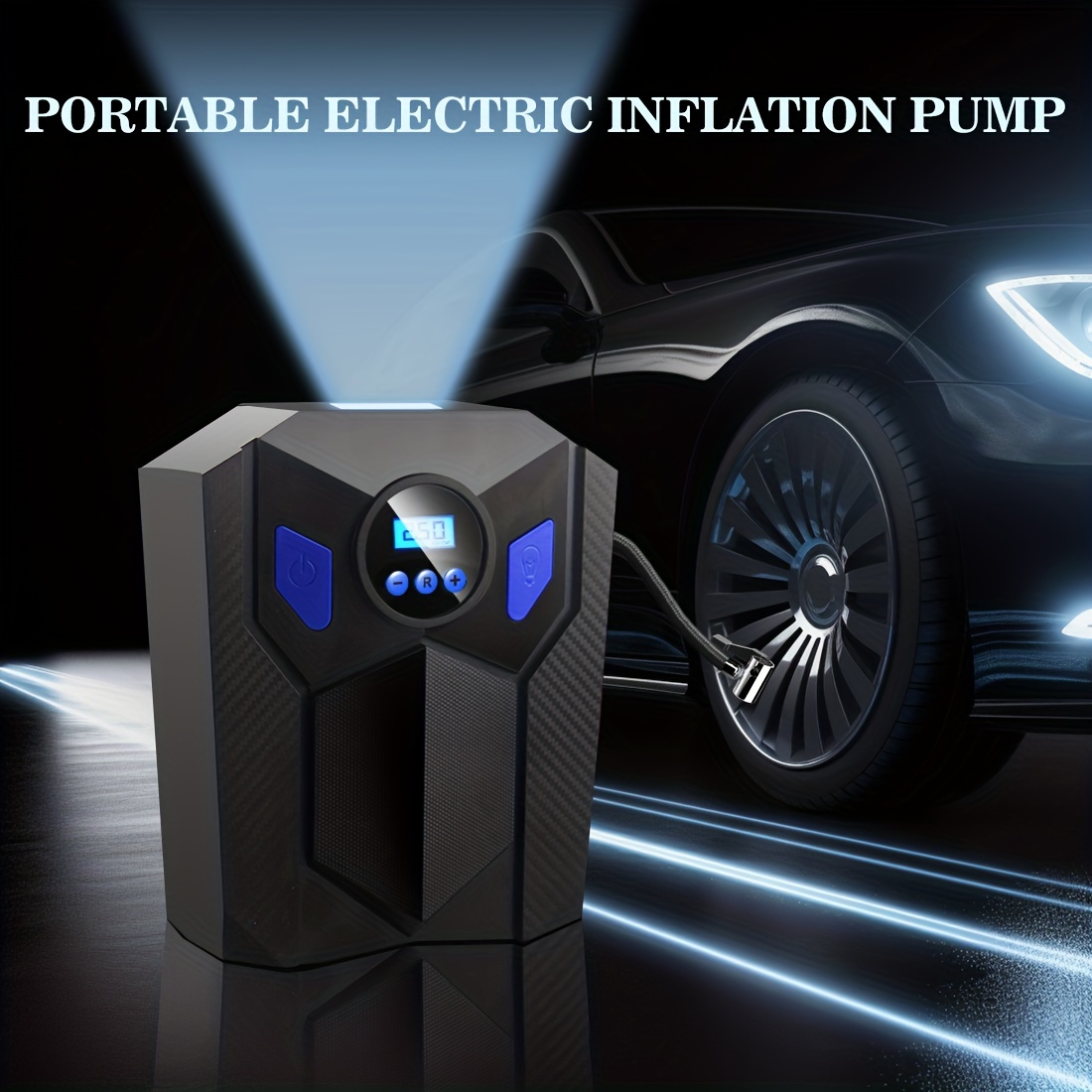 Car mounted wireless inflation pump Car portable inflation pump Electric  car tire inflation pump for inflation