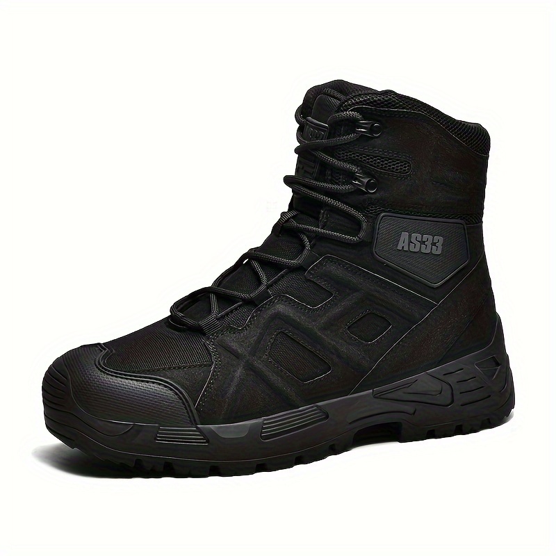 Mens Trendy High Top Lace Up Tactical Boots Casual Outdoor