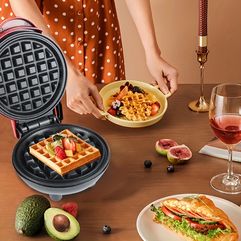 Mini Waffle Maker For Individual Waffles, Chowder, Keto Chaffles, Easy To  Clean, Non-stick Surface, (white), Cookware, Kitchenware, Kitchen  Accessories Kitchen Stuff Small Kitchen Appliance - Temu