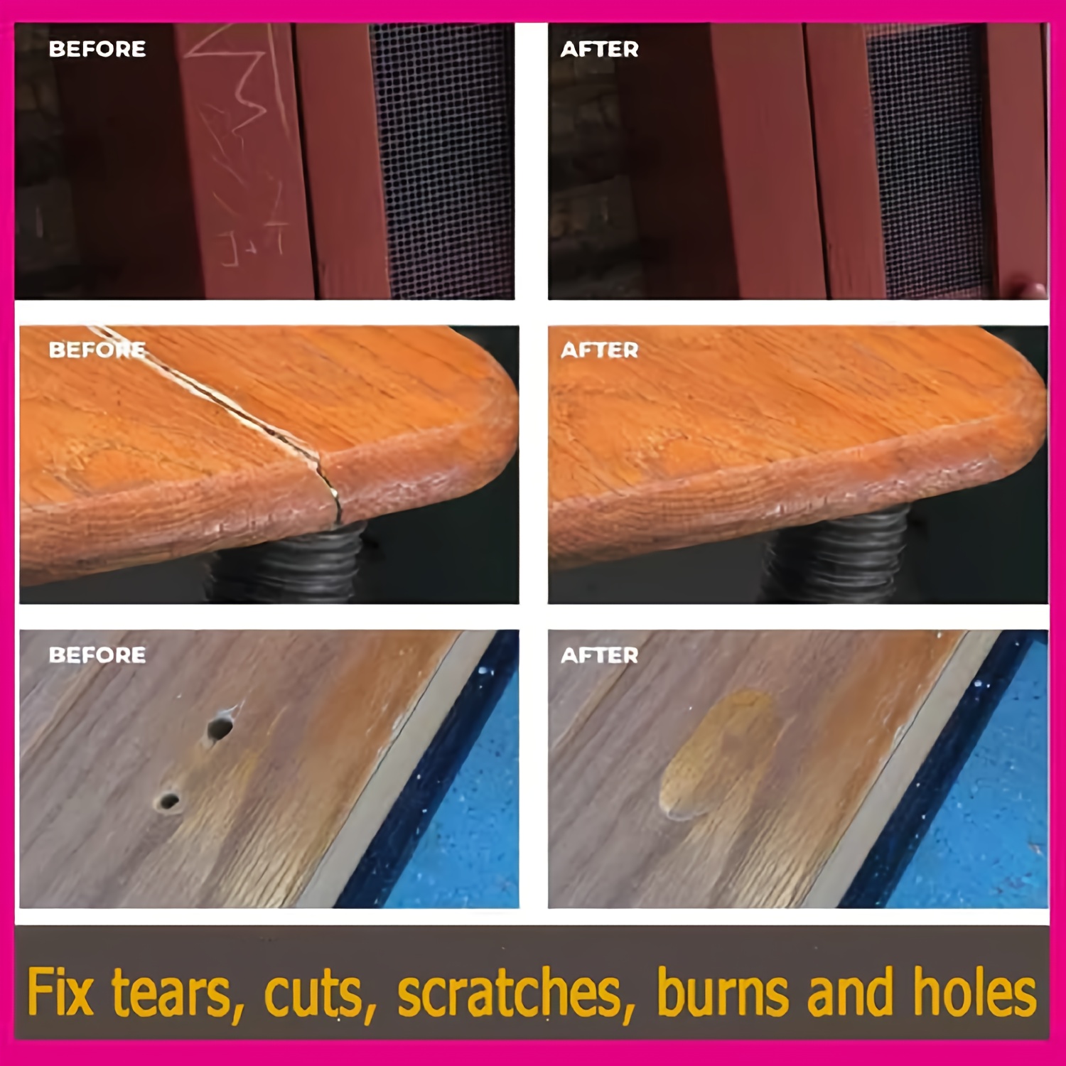 Wood floor scratch repair kit, Laminate floor repair kit, Sturdy Casing