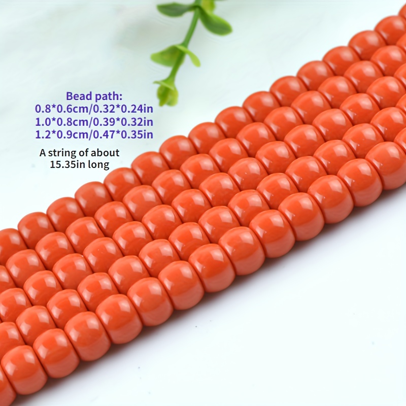 1 String Imitation Coral R Apple Red Beads, Rondelle Loose Spacer Beads  Jewelry Accessories For DIY Jewelry Making Accessories, 3 Sizes