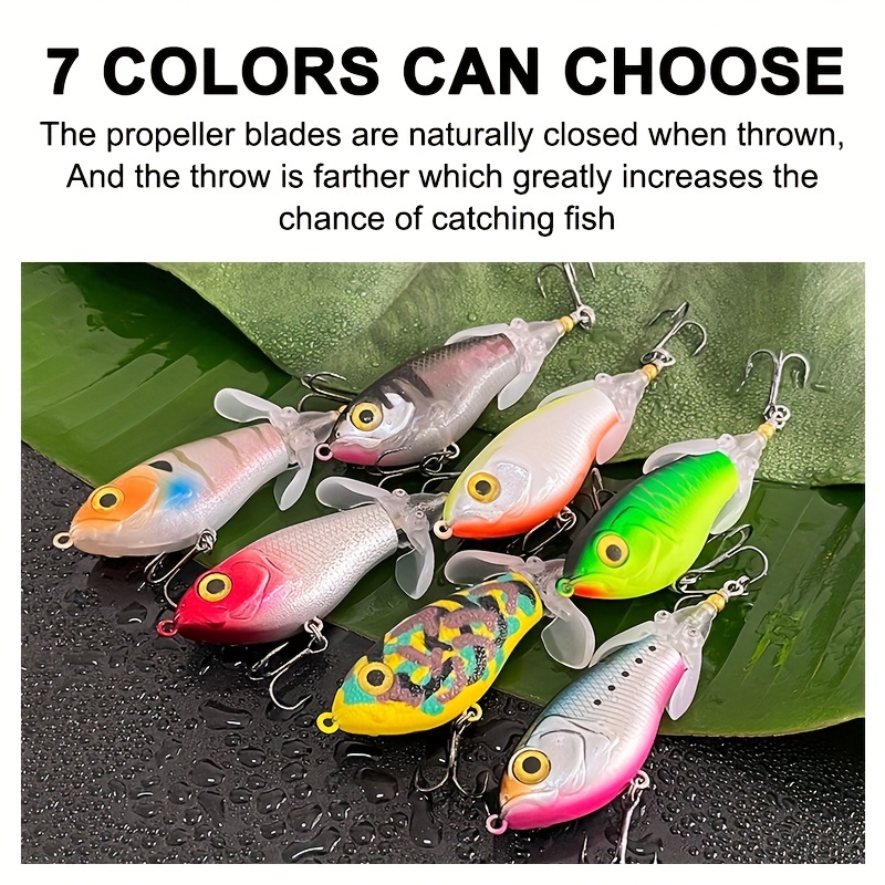 Double Propeller Floating Fishing Lure Soft Spinning Tail - Temu