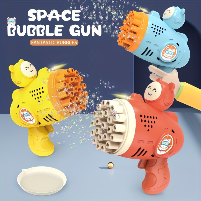 Bubble Gun Electric Automatic Bubble Blowing Rocket Artillery Bubble  Machine, Children's Portable Outdoor Party Toy Led Light Toy(excluding  Bubble Liquid And Battery) Halloween Christmas Gift - Temu