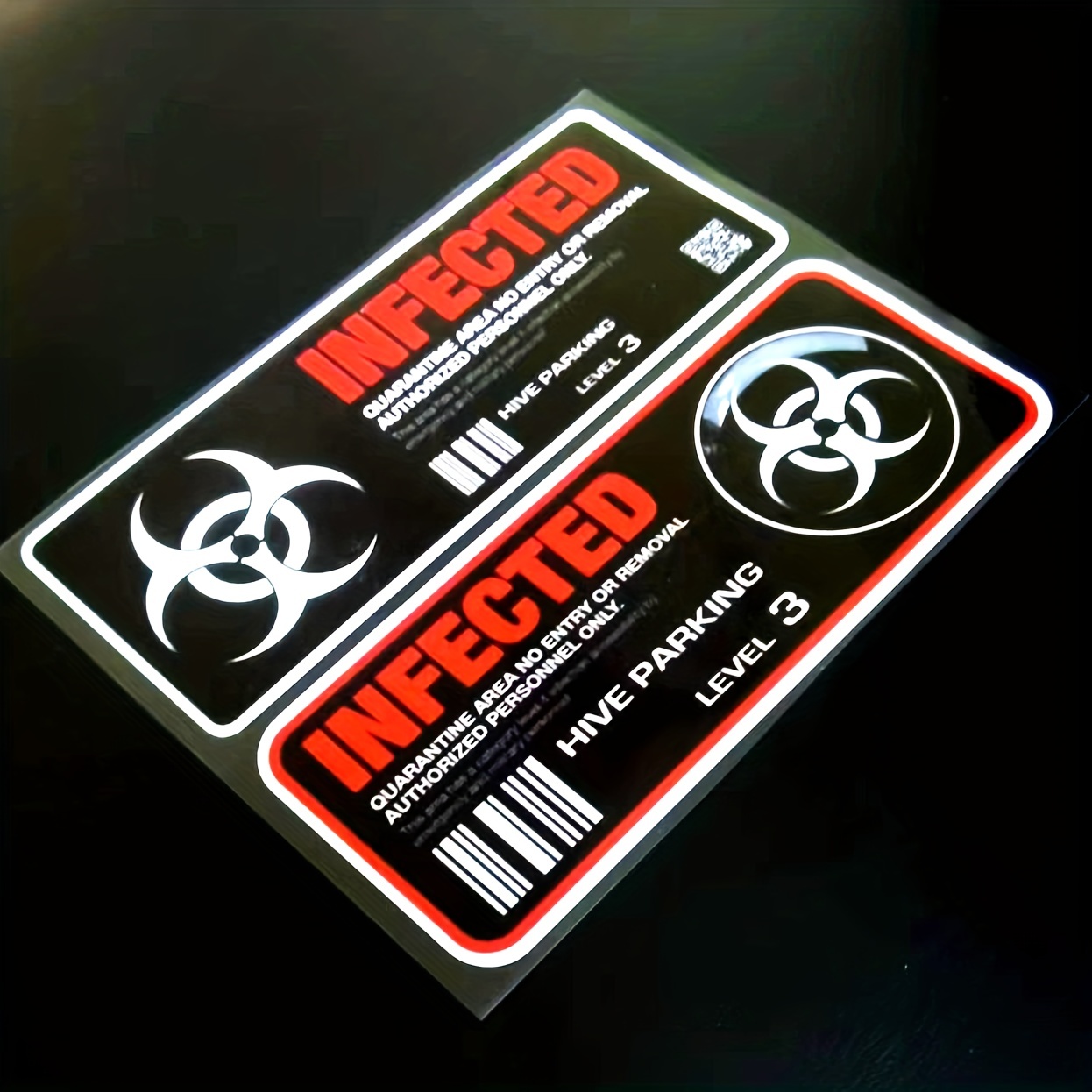 Umbrella Corporation Hive Parking Level 3 Resident Evil Vinyl Decal Sticker  PAIR