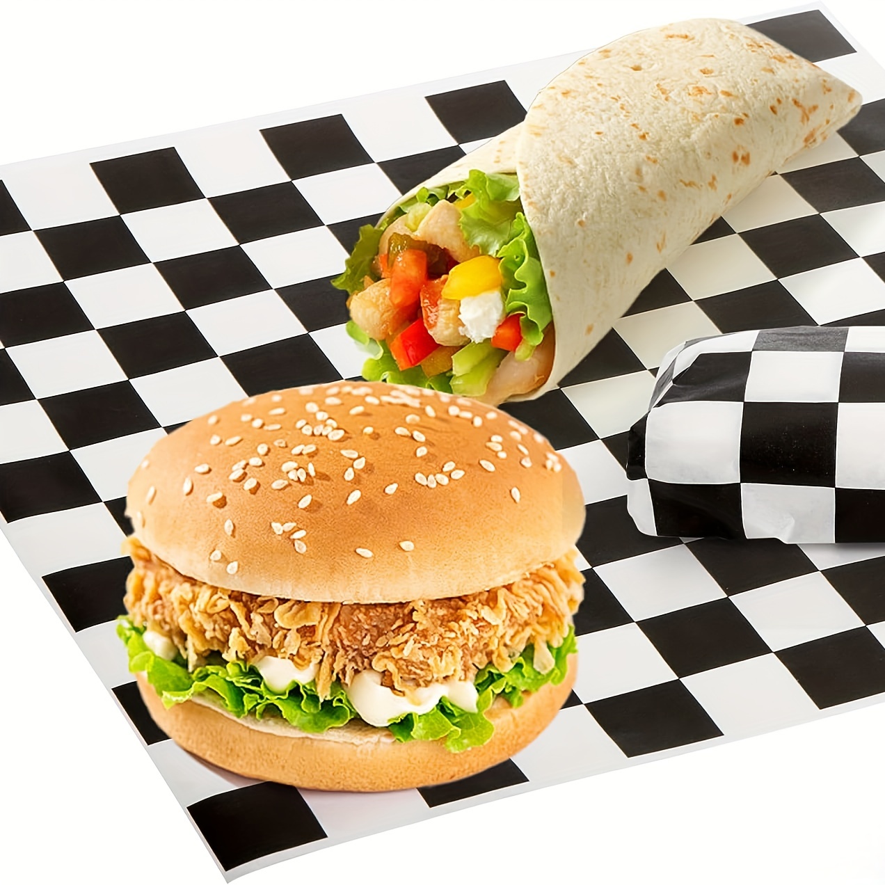 20 Fogli 30,48 X 30,48 Cm Carta Per Sandwich Fodere Per Cestini Per  Gastronomia Avvolgi Cestini Per Alimenti Fodere Per Avvolgere Fogli A  Quadretti
