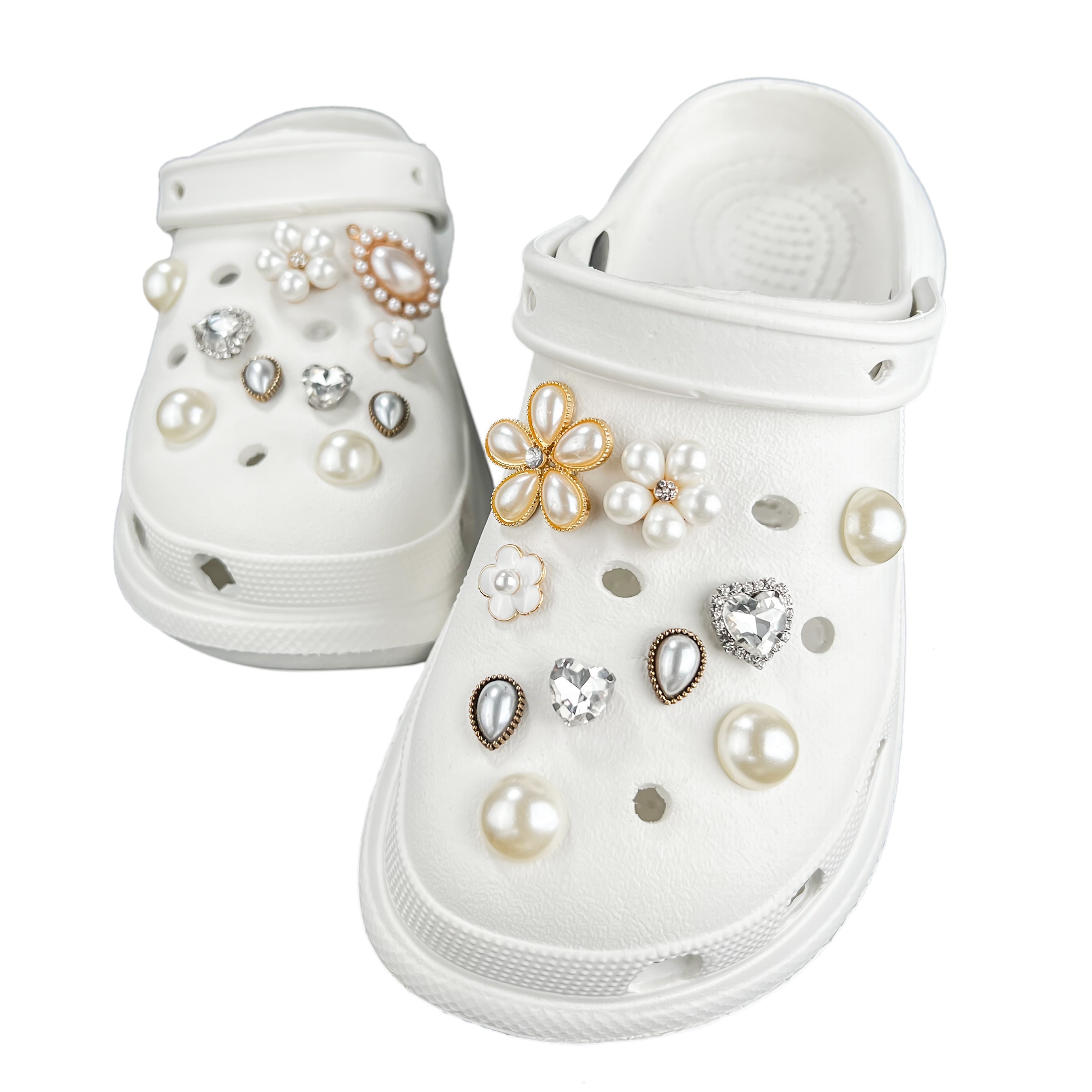 Bling Shoes Charms for Croc Shoes Decoration, Luxury Clog Accessories,Trendy Designer Shoe Charms