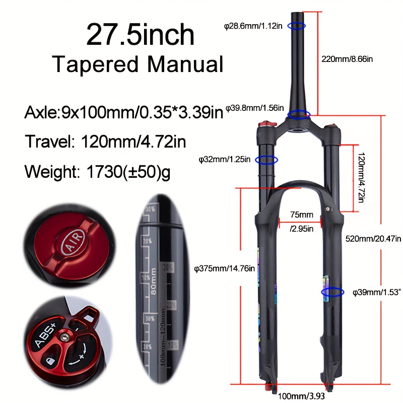 Air suspension fork mtb hot sale