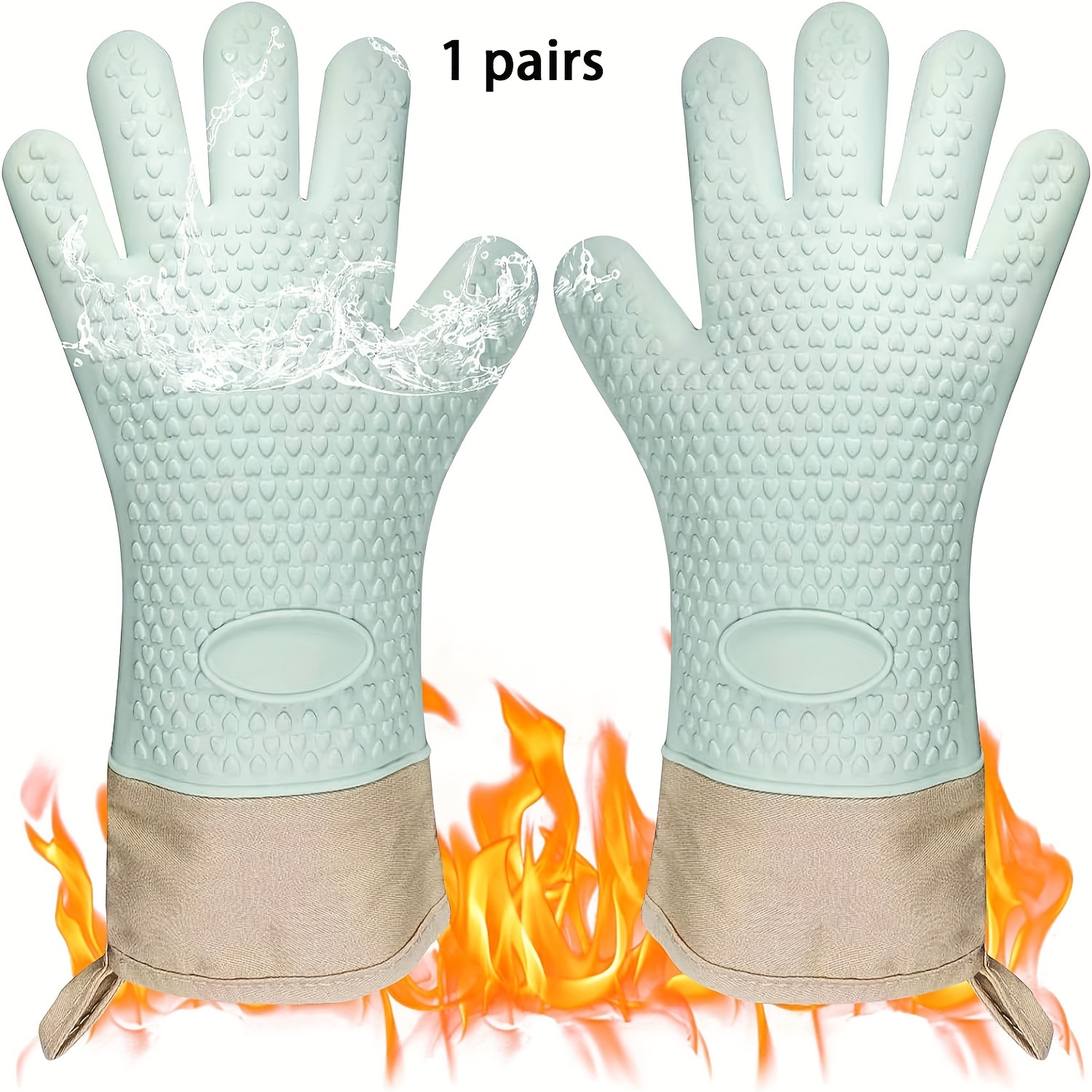 2 Guantes Para Horno Guantes Para Hornear De Silicona - Temu