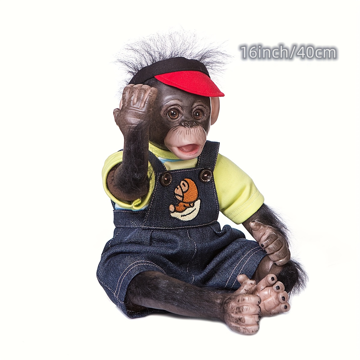 45CM Reborn Monkey Baby Orangutans Lifelike Soft Touch Cuddly Soft Body  Doll Collectible Art Gifts for