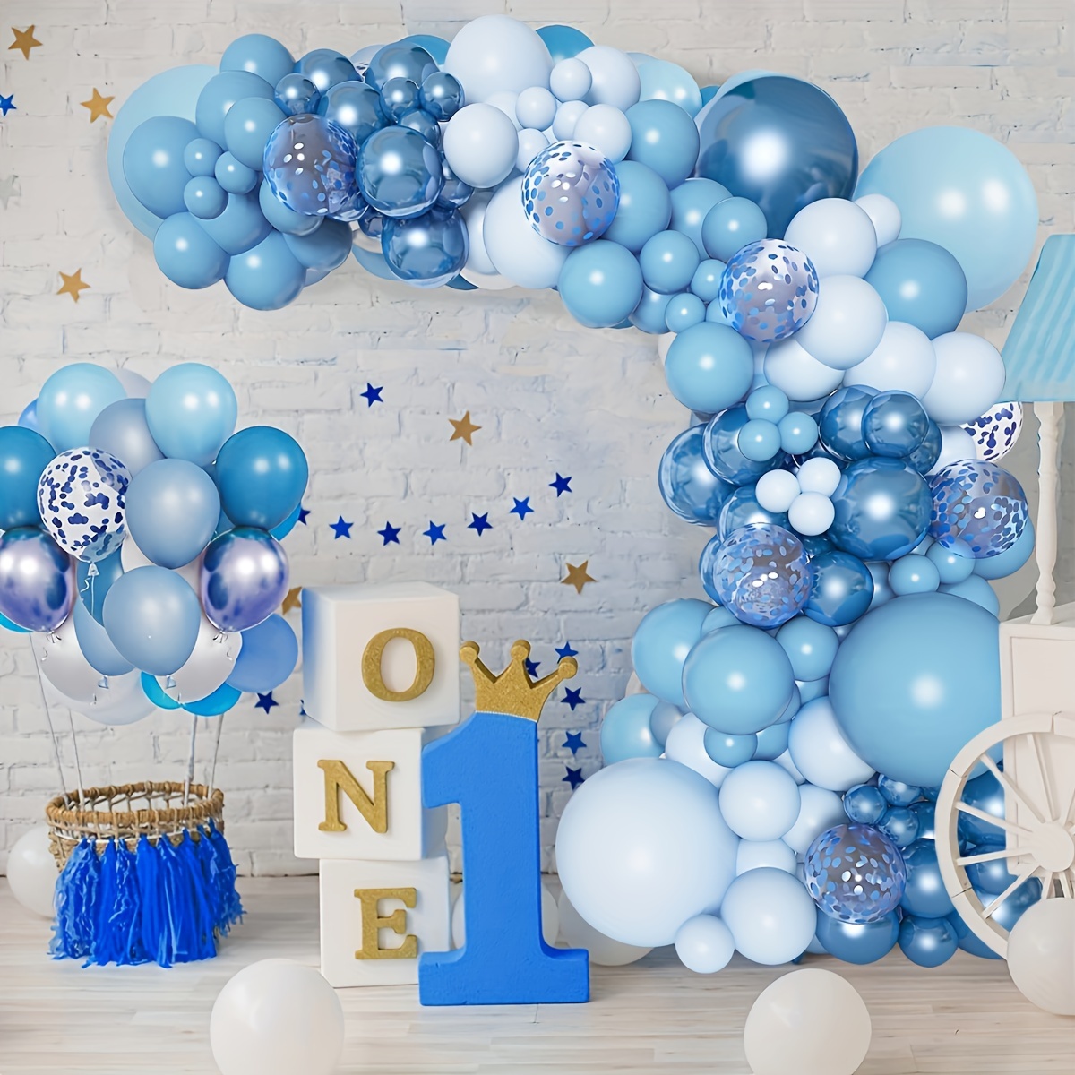 133pcs, Kit Arco Globos , Arco Globos Confeti Plateado Blanco Decoraciones Baby  Shower Niño, Decoraciones Cumpleaños Temáticas Océano Bodas Cumpleaños -  Juguetes - Temu