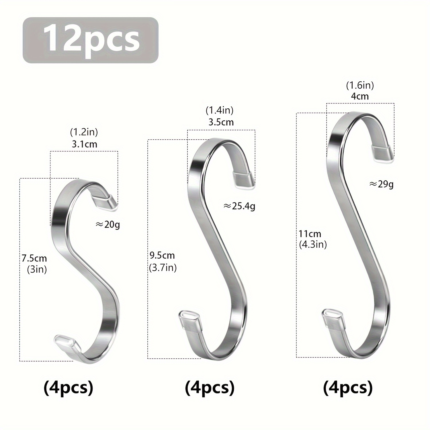 Stainless Steel Thickened Flat Bar S Hook Special Auxiliary - Temu United  Kingdom