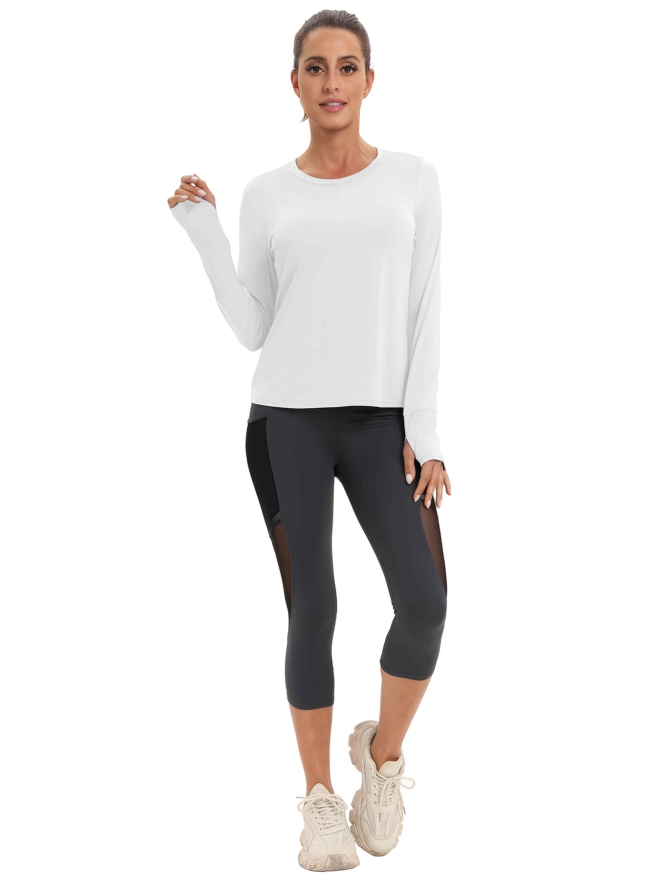 Sport T Shirt Black Modal Yoga Shirts Sexy Back Mesh Long Sleeve Women Gym Workout  Tops Loose U Neck Breathable Fitness Clothing