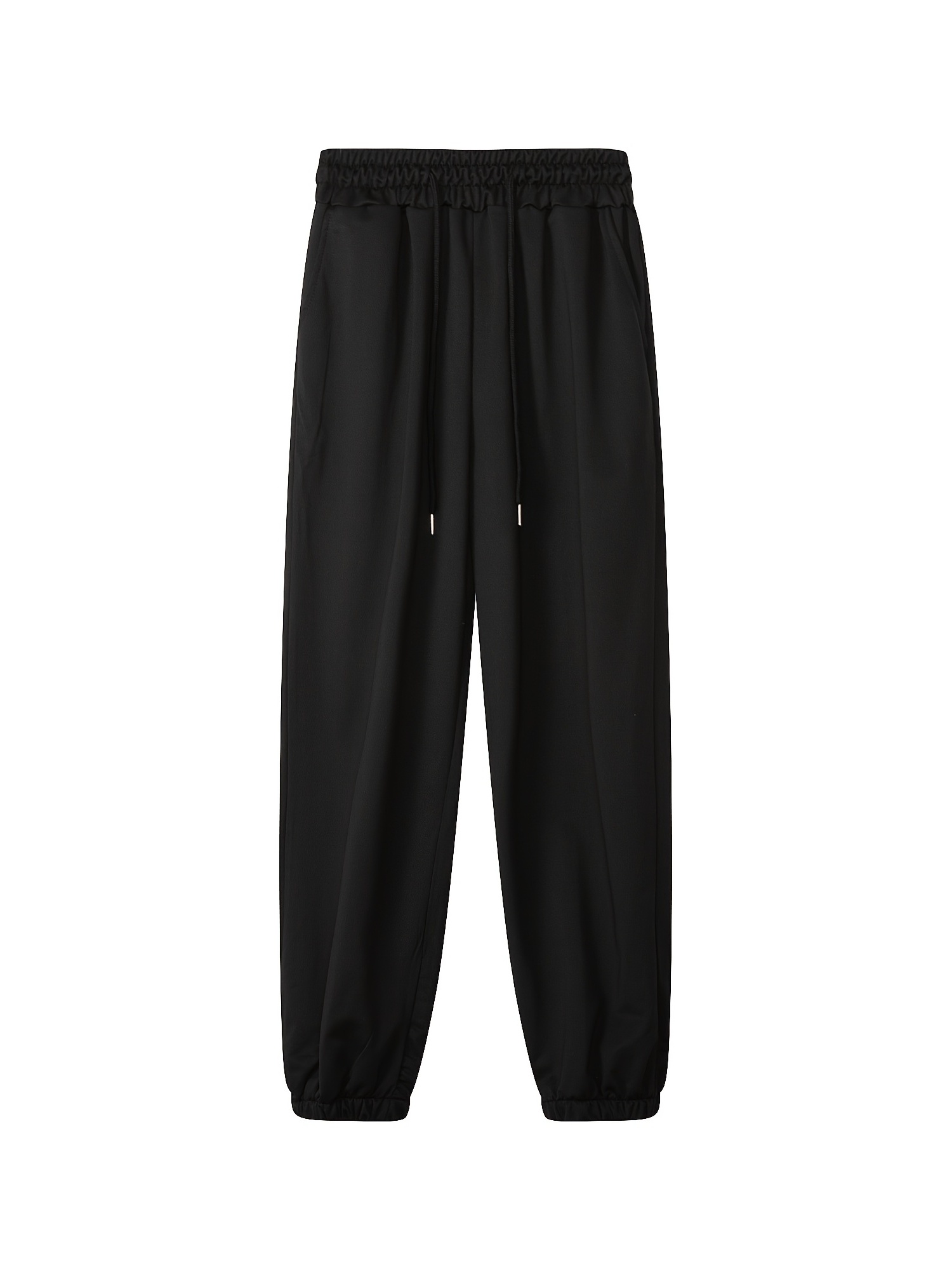 Loose Pocket Solid Sweatpants Casual Elastic Waist Fashion - Temu
