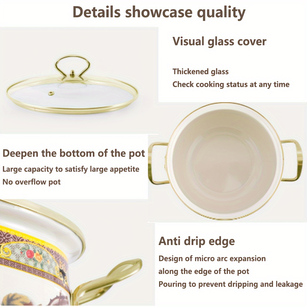 premium enamel soup pot with dual handles high temperature resistant large capacity for   boiling versatile for gas or     home and restaurant kitchens details 10