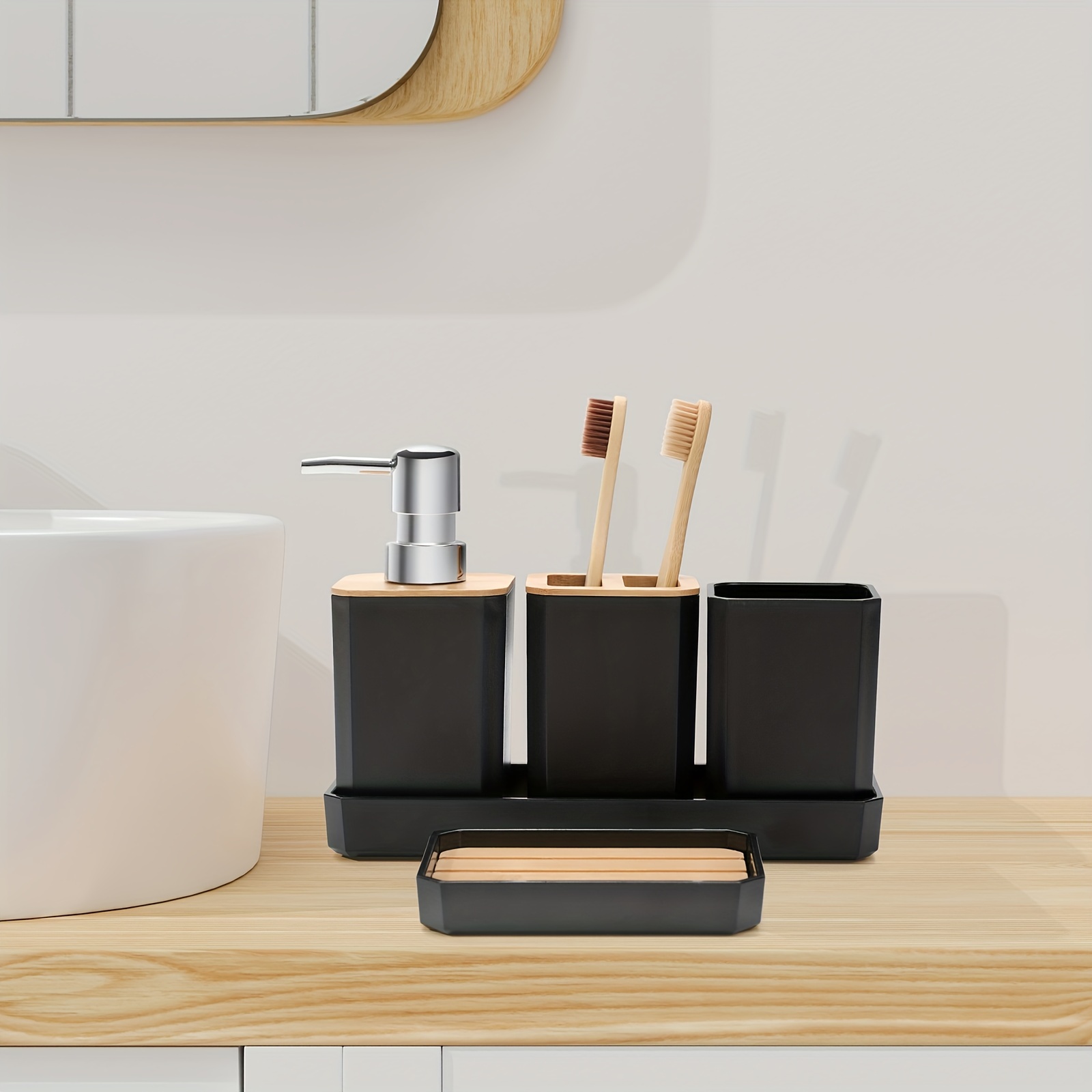 Modern Bathroom Accessories: Soap Dispensers, Vanity Trays